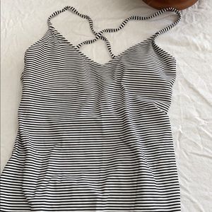 Aerie long torso striped one-piece swimsuit